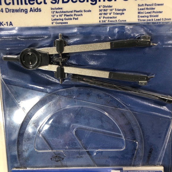 Alvin Architect Designer Kit 14 Drawing 14 Aids Discontinued BDK-1A Damage NOS - Picture 4 of 9